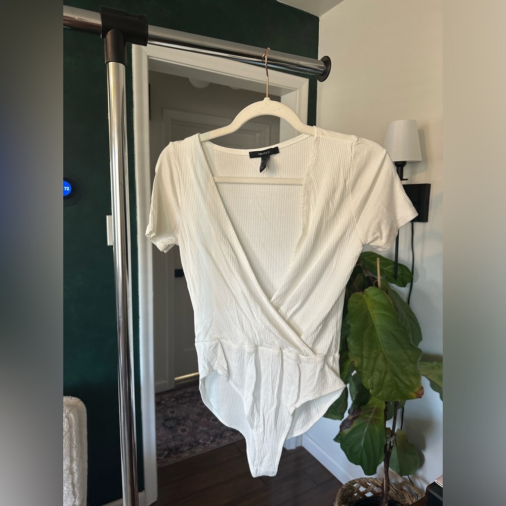 Forever21 - stretchy white bodysuit